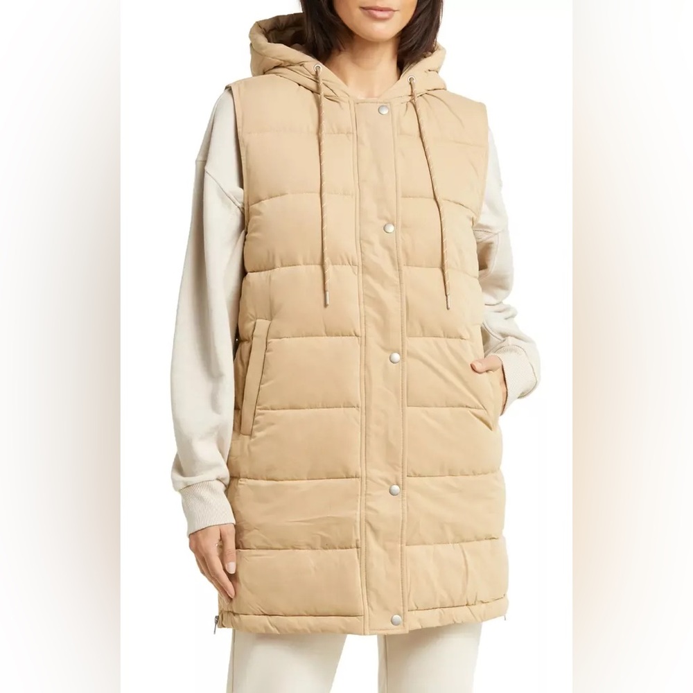 Zella Long Puffer Vest XS